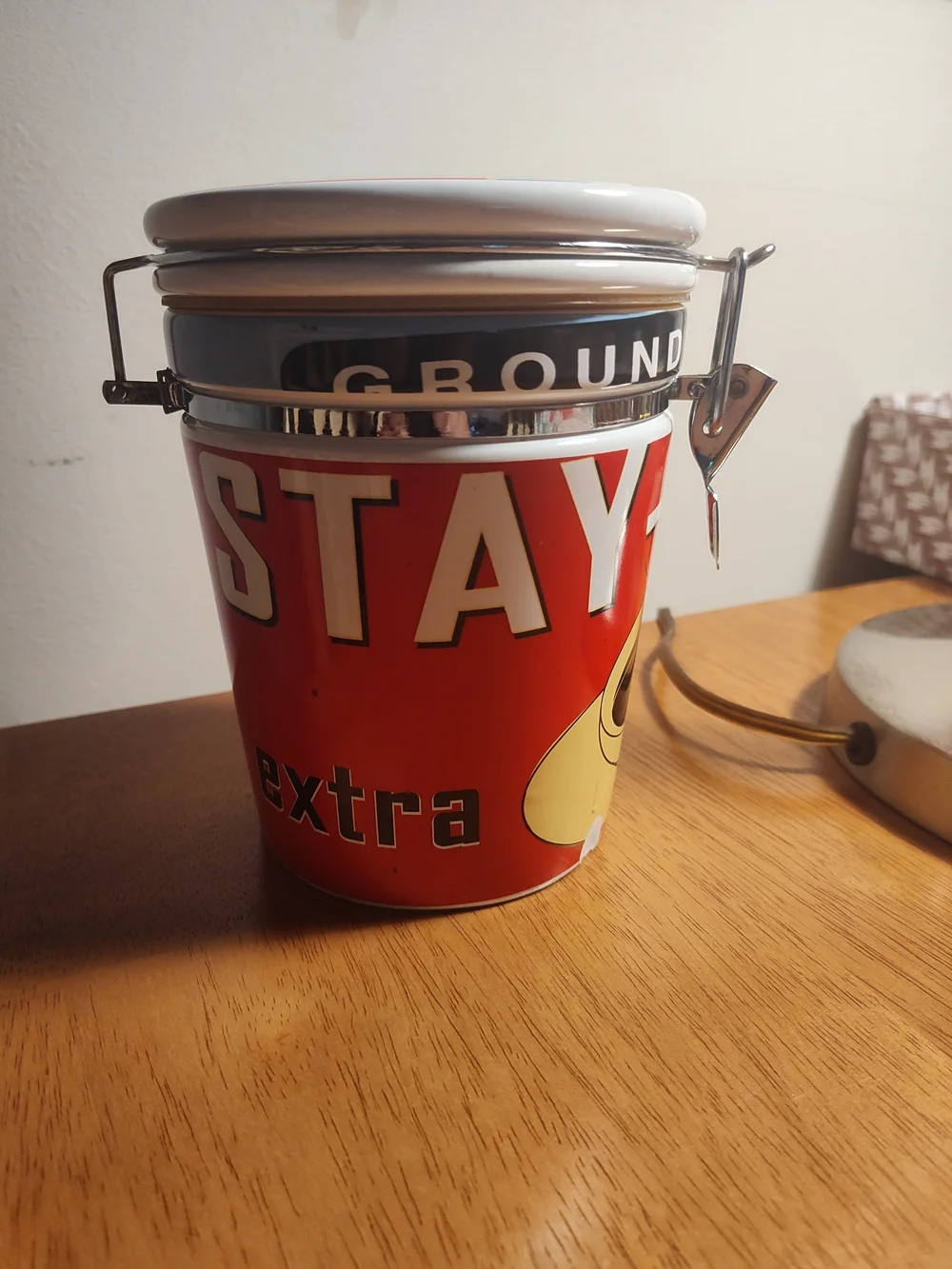 Stay Extra Red Airtight Coffee Canister - Unbranded